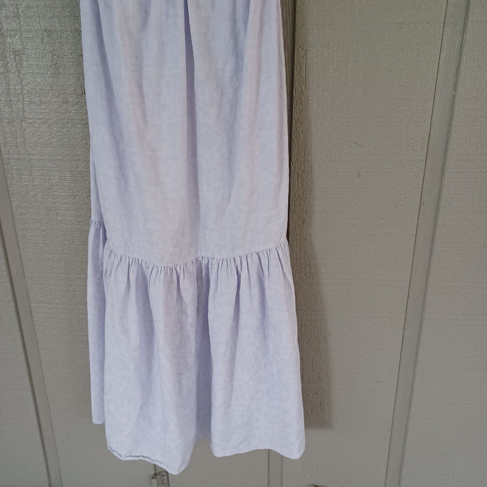 Mara Hoffman Basilia Coverup Dress Size M Women Beach Cotton Linen Tie Neck - Picture 4 of 13